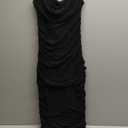 PRETTYGARDEN Womens 2025 Summer Off The Shoulder Dress Ruched Bodycon Sleeveless Split Cocktail Party Maxi Dresses (Medium, Black)