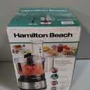 Hamilton Beach Food Processor & Vegetable Chopper for Slicing, Shredding, Mincing, and Puree, 10 Cups + Easy Clean Bowl Scraper, Black and Stainless Steel (70730)