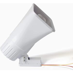 Alarm Dual Tone Wired Horn Siren with Bracket,130DB Loud Voice Warning System for Car Truck Home Doorbell Security Anti-Thief Indoor and Outdoor (White)