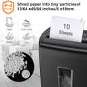 Bonsaii 10-Sheet Cross Cut Paper Shredder, 5.5 Gal Home Office Heavy Duty Shredder for Credit Card, Staple, Clip with Transparent Window(C209-D)