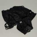 Lilosy Sexy Sheer Floral Lace Pajamas Lingerie Set High Waist Sleepwear Bra and Panty 2 Piece Nightwear (Black), XL