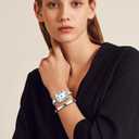 Mesime Slim Band Compatible with Apple Watch Bands 49mm 46mm 45mm 44mm 42mm 41mm 40mm 38mm for Women, Luxury Metal Bracelet Strap for iWatch Ultra 3/2/1 Series 11/10/9/8/7/6/5/4/SE/3/2/1 (Silver)