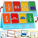 Aizweb Double-Sided Fractions and Equivalency Flip Chart - Math Manipulatives for Elementary School, Fraction Manipulatives, Homeschool Supplies