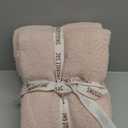 Snuggle Sac Pink Throw Blanket for Couch Bed Sofa 60x80 inches, Reversible Pink Blanket Microfiber Fluffy Fuzzy Cozy Knit Twin Blanket for Women Mothers Birthday Gifts