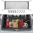Trunk Cargo Net for 2023-2025 2026 Honda Pilot Accessories Envelope Style Mesh Trunk Net Organizer and Storage Stretchable Adjustable Elastic Nylon Rear Cargo Netting with Hooks