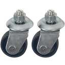 Floor Jack Casters for 3 Ton Floor Jack, Cast Iron Caster Wheels, Floor Jack Replacement Parts Fit for ATD, Cornwell, Mac Tools, Matco, Mountain, Napa, Sunex & More, Pack of 2 (12mm Stem)