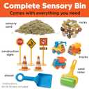 Creativity for Kids Sensory Bin: Construction Zone Playset - Preschool Learning Activities, Excavator Toys for Boys Ages 3-5+, Outdoor Toys and Gifts for Kids