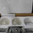 Bathroom Vanity Light Brushed Nickel Bathroom Light Fixtures with Clear Glass Shade Hardwired E26 Base (Max 60W) Chrome Modern 3-Light Vanity Lights