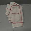 DriftAway Kitchen Curtains Striped Tier Linen Short Curtains Windowpane Plaid Cafe Curtains 45 Inch Length for Living Room Bathroom Chris Farmhouse Rustic Curtains Rod Pocket 2 Panels Red