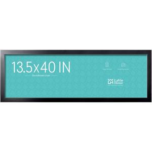 LaVie Home 13.5x40 Picture Frame Black, Panoramic Picture Frame for Wall Decoration, Classic Black Minimalist Style Suitable for Decorating Houses, Offices, Hotels1 Pack