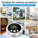 5-in-1 Plug in Carbon Monoxide Detector & Smoke & Natural Gas Combination Detectors with Backup Battery Temp Humidity Senor Plug&Play&Audible 85dB CO Alarm for Home Hotel (1 Pack, White)