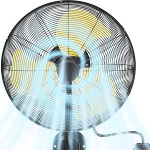 Uthfy 20" Wall Mounted Fan, 7200CFM High Velocity Wall Mount Fan with 3-Speed & Adjustable Tilt, Heavy Duty Industrial Oscillating Wall Fan, Ideal for Home, Patio, Garage, Warehouse, ETL Listed
