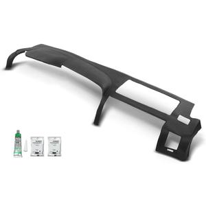 PIT66 TPE Dash Cover Dashboard Panel Compatible with Chevy Silverado/GMC Sierra 2007 2008 2009 2010 2011 2012 2013, Fit Dual Glovebox Style Dashes Bezel (Cover ONLY NOT A Replacement)