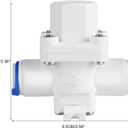 3/8" Water Pressure Relief Regulator Reducing Valve Filter RO Water for 3/8 Pushfit Tube, 29-50Psi -limiting Valve, 2.56 x 2.36 inch