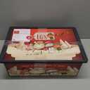 Simplify Christmas Shallow Storage Bin with Locking Lid | Dimensions: 20.47"x 14.57"x 6.89" | Stackable | Holiday Storage | Heavy Duty | Great for Storing Holiday Items | Red