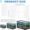 Sieral Aquarium Lids Polycarbonate Canopy 2 Pieces Set 22.95 x 16.61 x 0.12 inch for 75/90/110 Gallon with Center Brace Aquariums Cover Fish Tank Lid with a Hook Knife, Clear