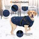 Dog Winter Coat with Harness Built-in | Waterproof Dog Jacket with Zipper & Fleece Lining | Reflective Cold Weather Coat for Large Dogs, 2XL