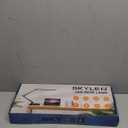 SKYLEO LED Desk Lamp with Slim Base - Adjustable Swing Arm Desk Light, Dimmable, Timer, Eye Protection, Memory Function, 1300LM, 12W, White