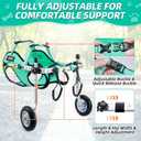 Nasjac Dog Wheelchair for Back Legs - Lightweight Portable Wheelchair with Reflective Stripes, Adjustable Pet Wheelchair Cart for Senior, Arthritis, Paralyzed, Injured, or Disabled Dogs,M