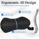 Lumbar Support Pillow for Office Chair - Lumbar Pillow for Car, Memory Foam Ergonomic Lumbar Support Pillow for Car Back Support for Office Chair Back Support Cushion