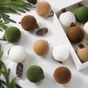 2 x Sotiff 24 Pcs Christmas Velvet Ornaments Balls 2.4 Inch Velvet Balls for Christmas Tree Ornaments Ball for Family Holiday Wedding Party Xmas Tree Hanging Decoration Multicolor