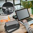 MATEIN Travel Electronics Organizer Case 2 Pack, Lightweight Cable Bag for Travel Essentials, Water Resistant Charger Organizer Case for Charging Cords, Earphones, Stylus Pens & Phone