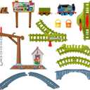 Thomas & Friends Motorized Toy Train Set, Paint Delivery with Troublesome Truck & Track for Pretend Play Preschool Kids Ages 3+ Years