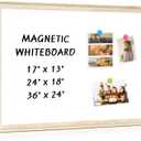 Magnetic White Board for Wall, 24" x 18", Decorative Wooden Frame, Vintage