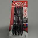 Sharpie S-Gel, Gel Pens, Medium Point (0.7mm), Assorted Colors, 4 Count (Black)