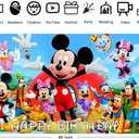 Wall Decor Backdrop for Mickey Clubhouse Birthday Decorations, Mickey Clubhouse Birthday Banner for Kids Party Supplies (5x3ft)
