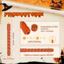 CHENGU 12 Pcs LED Taper Candles Flameless Battery Dripless Dinner Candles for Thanksgiving Day, Weddings, Church, Hanukkah, Christmas, Autumn, New Year Celebration(Spiral Orange,Spiral)