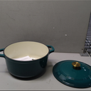 Mueller DuraCast 6 Quart Enameled Cast Iron Dutch Oven Pot with Lid, Heavy-Duty, Oven Safe up to 500 F & Across All Cooktops, Wedding Registry Ideas & Gifts, Emerald