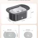 Dog Water Bowl, 2.2L No Spill Water Bowl for Dogs,with Suction Cup Foot Pad Reduce Refill, Anti Splash No Mess Dispenser Dripless Slow Drinking Water Bowl for Sloppy Messy Drinkers (Gray)