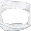 Yoga Wide Headband Women Sweat-Absorbent Soft Elastic Anti-Slip Headband Exercise Running (White)