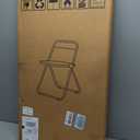 CHAIRABLE Acrylic Folding Chair with Chrome Frame, Plastic Foldable Seat