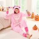 GONAAP Unisex Adult Onesie Pajamas Animal One Piece Halloween Costume Cosplay Sleepwear (Gray, XXL)