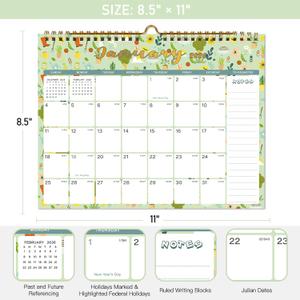Lbylyhxc 2026 Calendar - Includes January 2026 to June 2027 -18 Monthly Wall Calendar 2026, 11 x 8.5 Inches.Thick Paper with Julian Dates and Block for New Year and Christmas Presents (Wall Calendar 2026-2027 Seasons) Pack of 2
