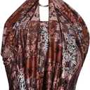 Women's Vintage Draped Halter Tops Metal Ring Sleeveless Y2K Crop Top Going Out Clothes (Large, Multicolor)