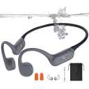 Swimming Headphones Bone Conduction Headphones Bluetooth IPX8 Waterproof | Waterproof Earbuds for Swimming ,Open Ear Earphones with MP3 Mode 32GB,8H Play Bluetooth 5.4 Ear Buds Secure Fit for Running