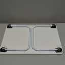 Ruxury Folding Lap Desk Laptop Stand Bed Desk Table Tray, Breakfast Serving Tray, Portable & Lightweight Mini Table for Sofa Couch Floor - White Wood