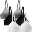 6 PCS Girls Seamless Bra Cotton Bras Adjustable Straps. Size: 34/75
