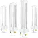 (4 Pack) PLC-18W 865, 4 Pin G24q-2, 18 Watt Double Tube, Compact Fluorescent Light Bulb, Replaces Sylvania CF18DD/E/865 and Philips - PL-C 18W/865/4P/ALTO