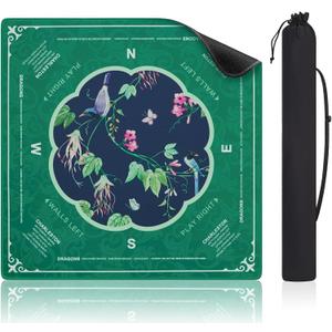 Shipped Rolled Mahjong Mat with Rules Without Creases, 3mm, 32.5" x 32.5"