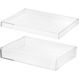 PATIKIL Acrylic Box with Lid 7.87" x 5.91" x 1.97", Clear Acrylic Display Boxes Plastic Square Cube Containers Storage Organizer for Candy Tiny Jewelry Artwork Display