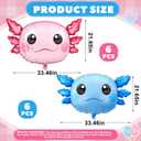 12 Pcs 34 Inch Axolotl Balloon Axolotl Birthday Party Decorations Aluminum Foil Inflatable Summer Supplies for Beach Themed Favor (Pink,Blue)