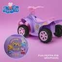 Peppa Pig - 6V ATV Ride On Toy for Kids, LED Headlights, Battery Powered, 6V ATV Quad