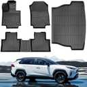 Floor Mats Custom Fit for Toyota Rav4 2025 2024 2023 2022 2021 2020 2019 (Not for Hybrid or Prime), All Weather Heavy Duty Waterproof Automotive Floor Mats for Car Liner, Black Interior Accessories