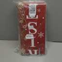 Christmas Wooden Porch Sign 47" Merry Christmas Snowflake Welcome Porch Signs for Front Door Xmas Vertical Standing Signs Wooden Hanging Sign Decor for Xmas Garden Home Front Door Yard Farmhouse Decor