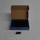 Set of 24, 14mmx1.5 7 Spline Wheel Lug Nuts for 6 Lug Aftermaket, Conical Bulge Seat, Closed End W/ 1 Socket Key, Black