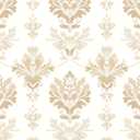 Laatse Light Symmetry Floral Peel and Stick Wallpaper 17.5" x 118",Beige